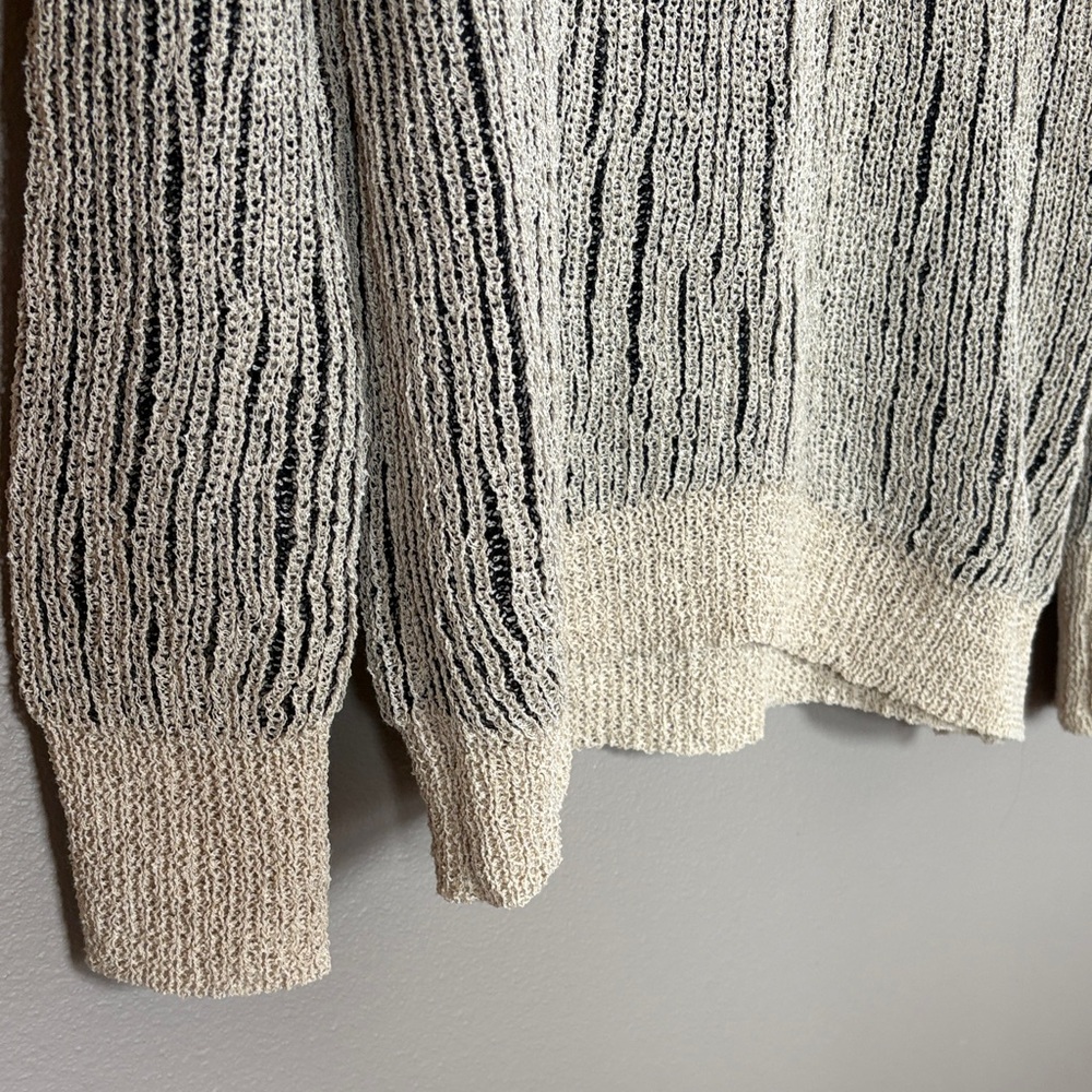 Chic Beige V-Neck Sweater - Picture 7 of 9